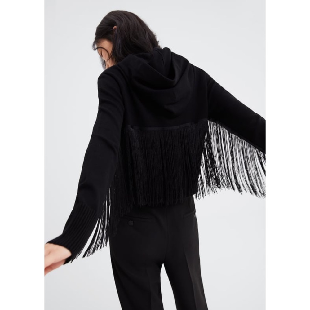 ZARA Fringe Hoodie